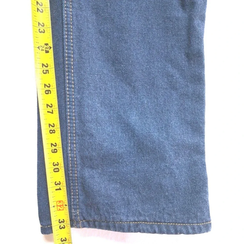 Key Mens 38x34 Flannel Lined Jeans Blue Logger Heavy Equipment Workwear Tall